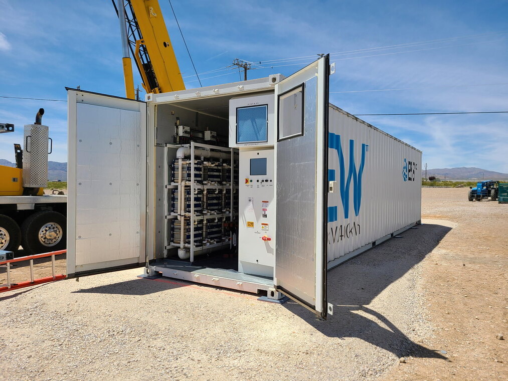 Die Batterien von ESS sind in großen Containern untergebracht. Bild: ESS