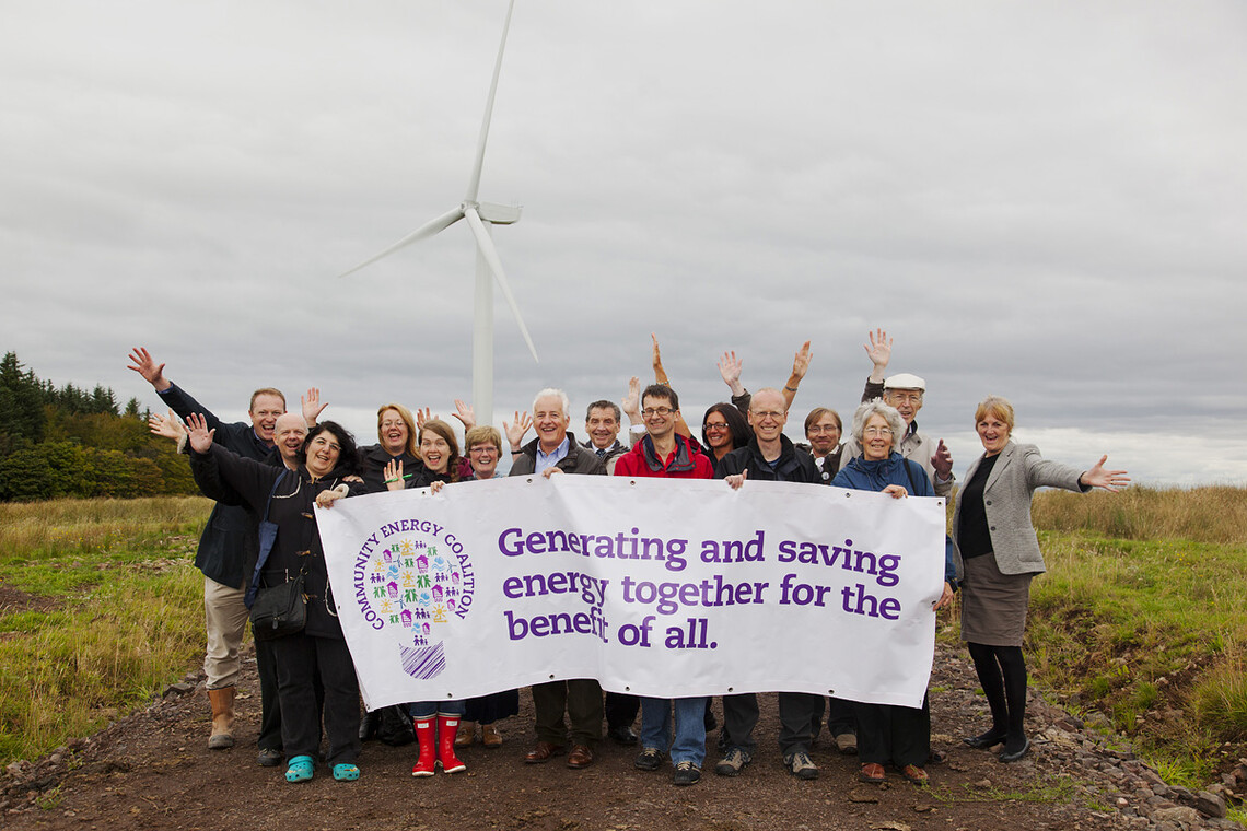 Gemeinschaftliche Windfarm bei Glasgow. Quelle: Friends of the Earth Scotland